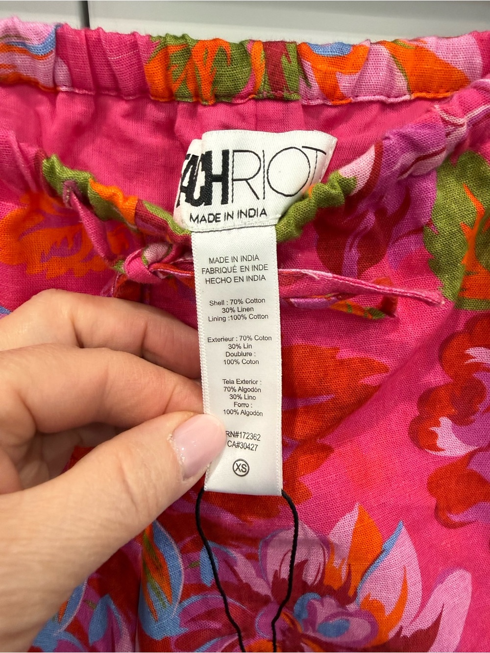 Beach Riot NEW Birkley Short Sugar Bloom Linen XS size - Picture 5 of 6